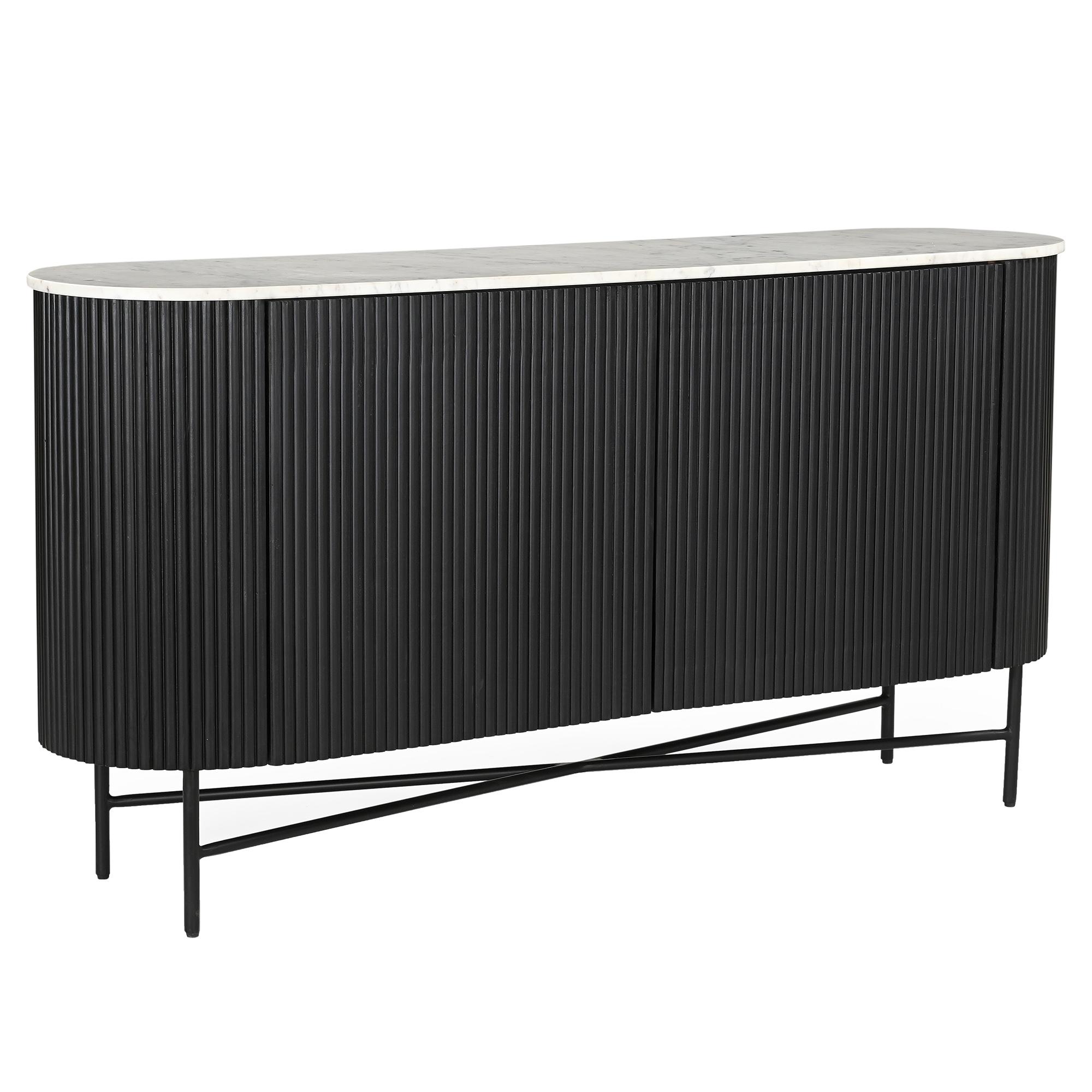 Reyna Sideboard, 57" in Black and White 1 Reyna Sideboard, 57" in Black and White