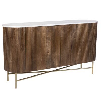 Reyna Sideboard, 57" in Walnut and White
