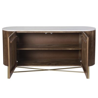 Reyna Sideboard, 57" in Walnut and White 503-248WAL 503 248WAL 2