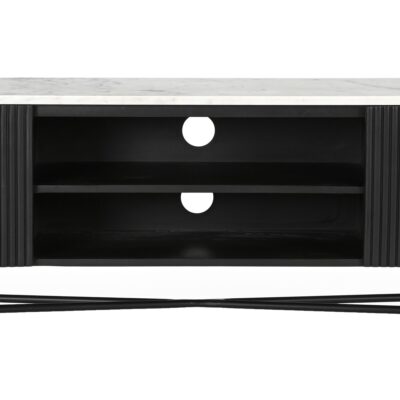 Reyna Media Cabinet, 71" in Black and White 506-248BLK 506 248BLK 3