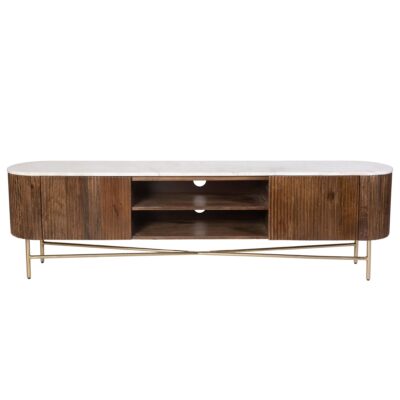 Reyna Media Cabinet, 71" in Walnut and White 506-248WAL 506 248WAL 4