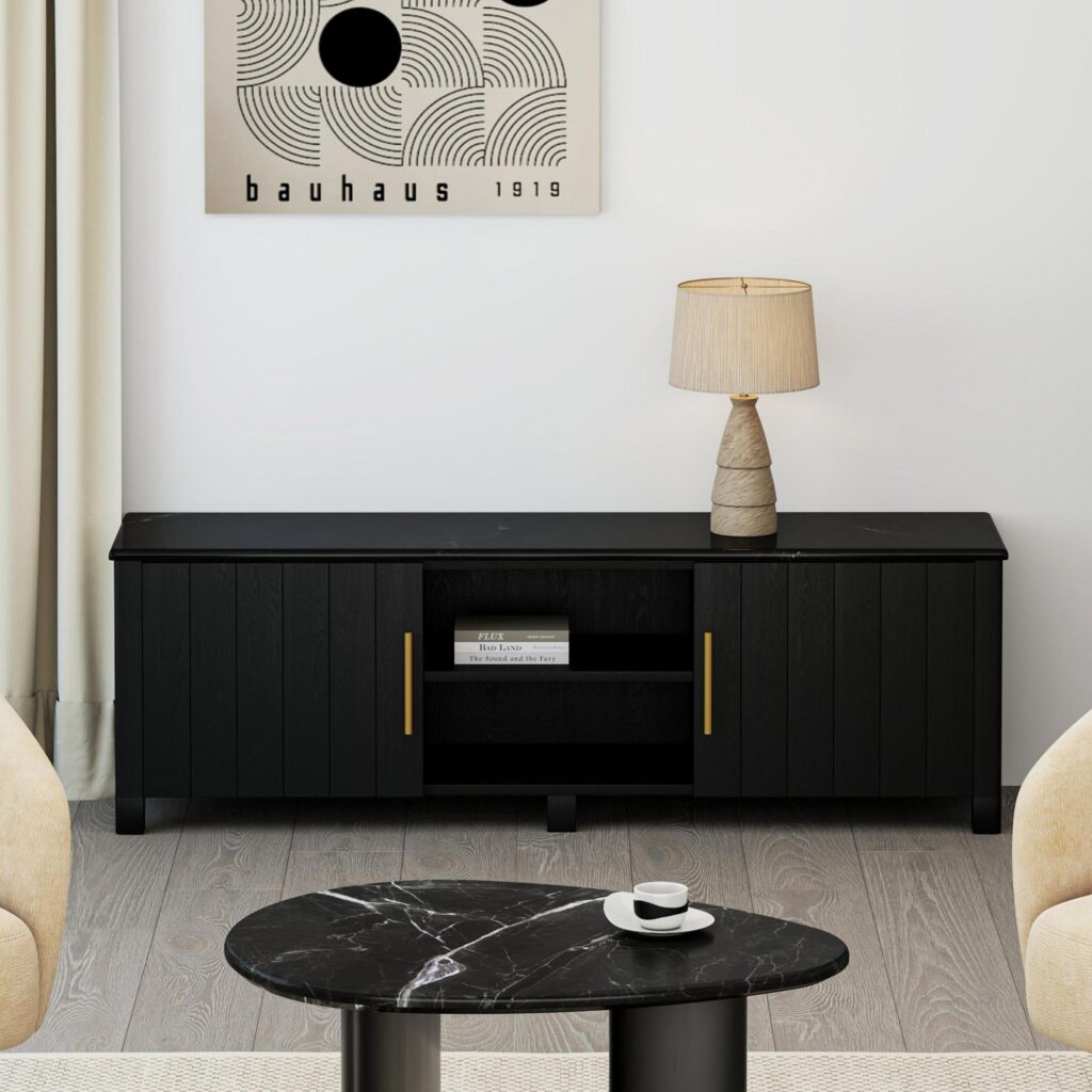 Camden Media Cabinet in Black - Image 2