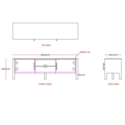 Camden Media Cabinet in Walnut & White 506-844WAL_MED 506 844WAL MED LD