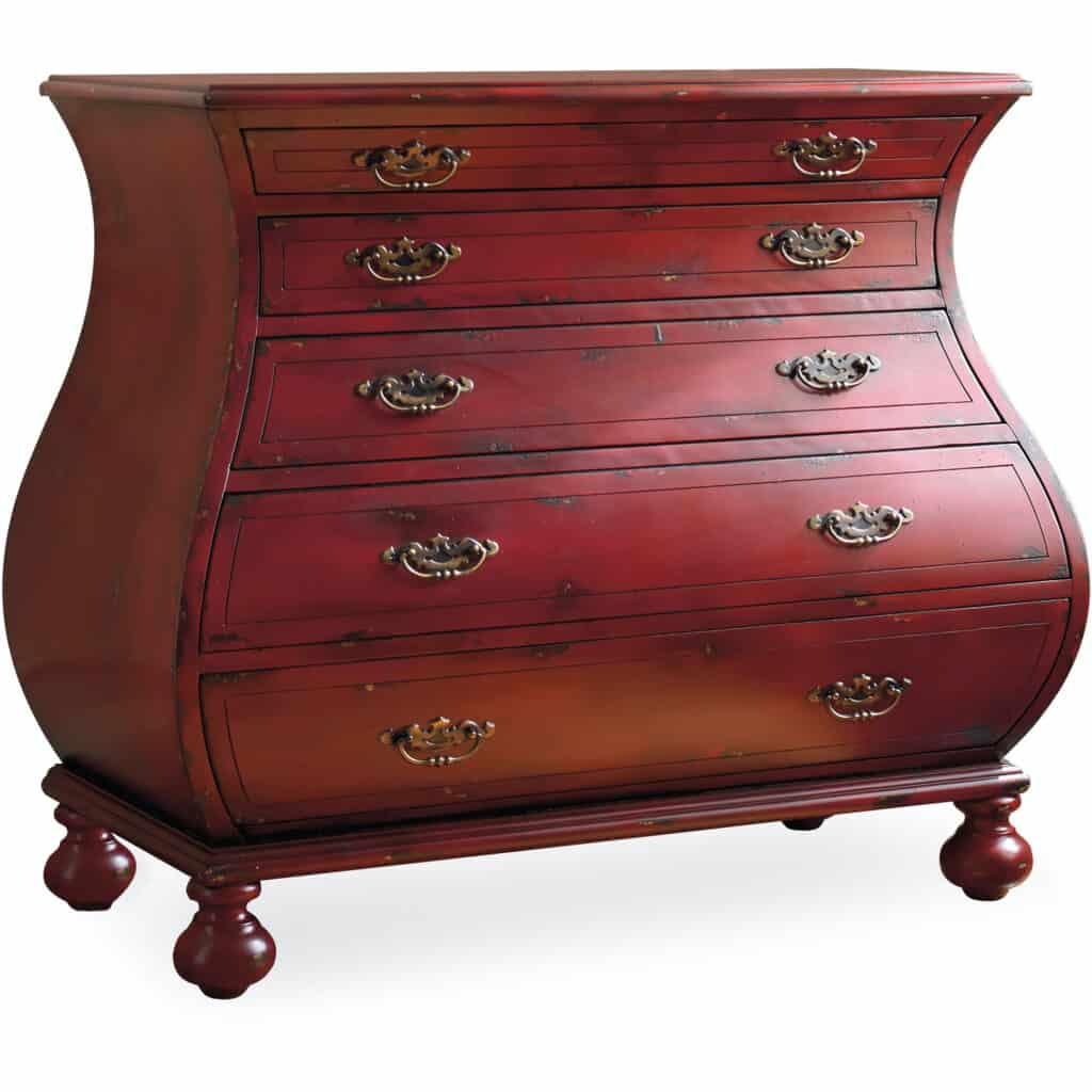 Red 5 Drawer Accent Chest C002559435 5102 85001 silo