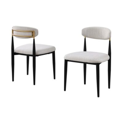 Kodi Dining Chair - Set of 2  - Beige/Black