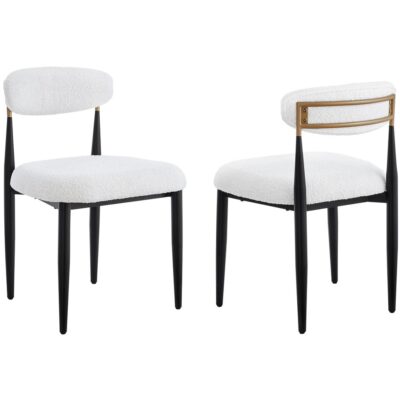 Kodi Dining Chair - Set of 2  - White/Black