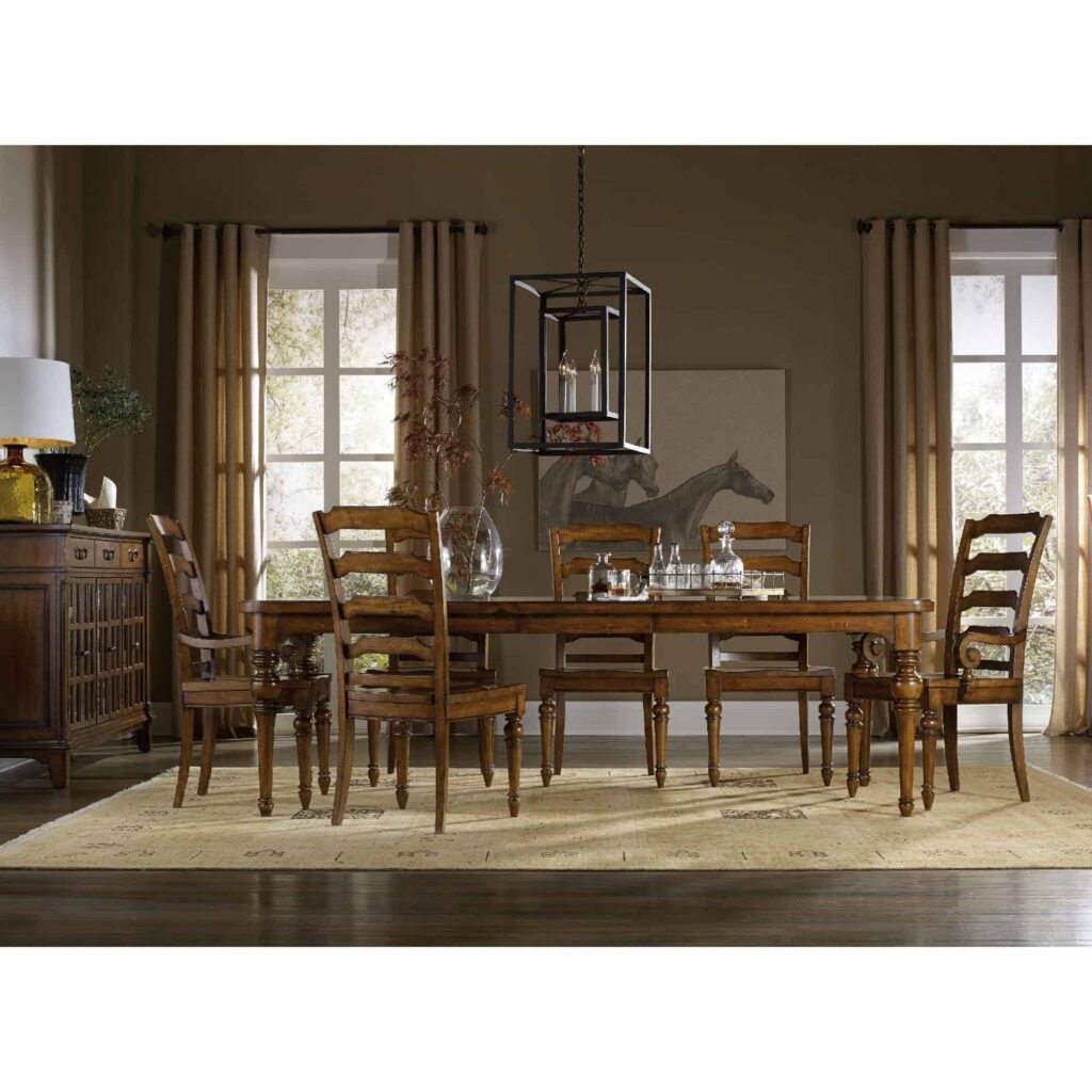 Tynecastle Rectangle Leg Dining Table with Two 18" Leaves 5323-75200 5323 75200300310900room