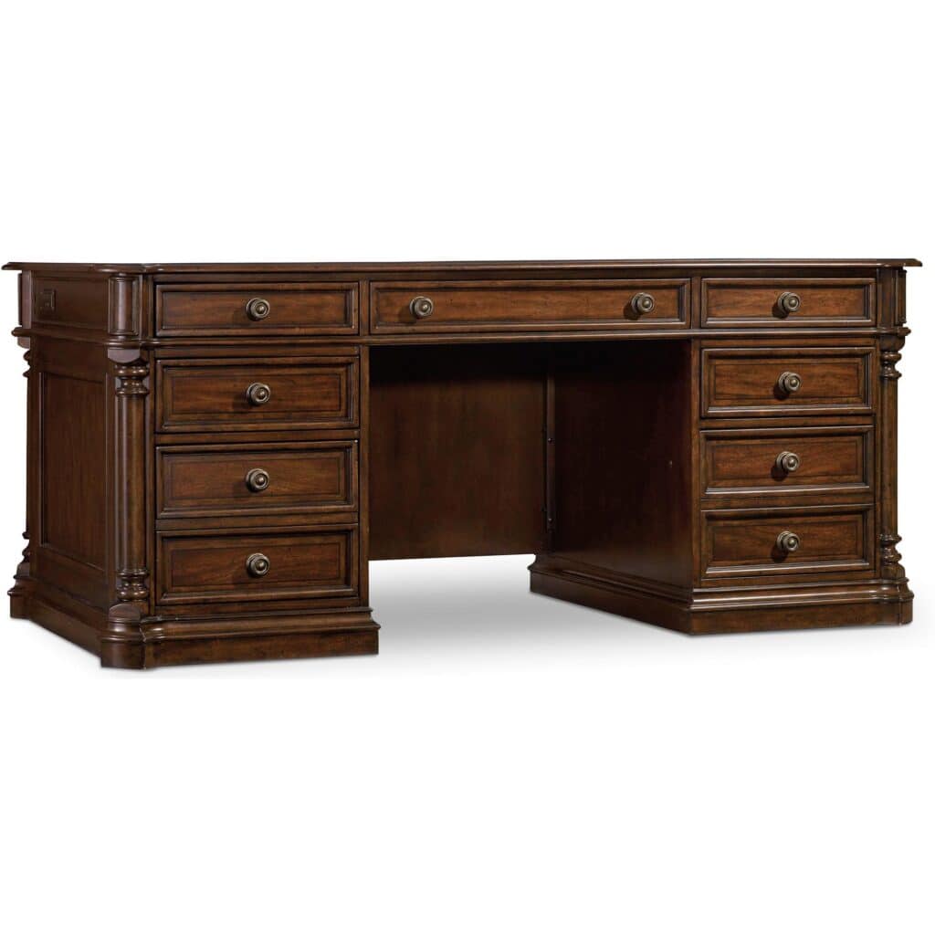 Leesburg Executive Desk 5381-10562 5381 10562silodrawerside