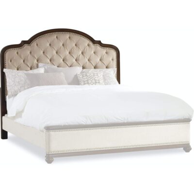 Leesburg Queen Upholstered Bed with Wood Rails 8 Leesburg Queen Upholstered Bed with Wood Rails 5381-90950 5381 90867