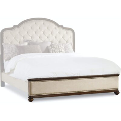 Leesburg Queen Upholstered Bed with Wood Rails 9 Leesburg Queen Upholstered Bed with Wood Rails 5381-90950 5381 90868
