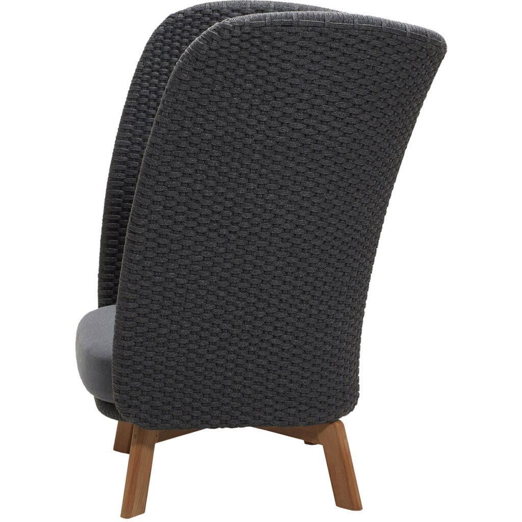 Peacock Wing Highback Chair W/Teak Legs - Image 2