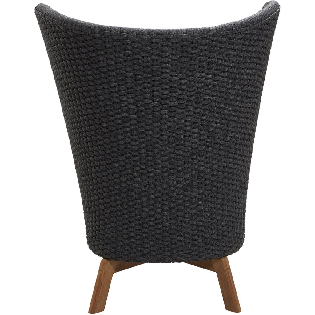 Peacock Wing Highback Chair W/Teak Legs - Image 4