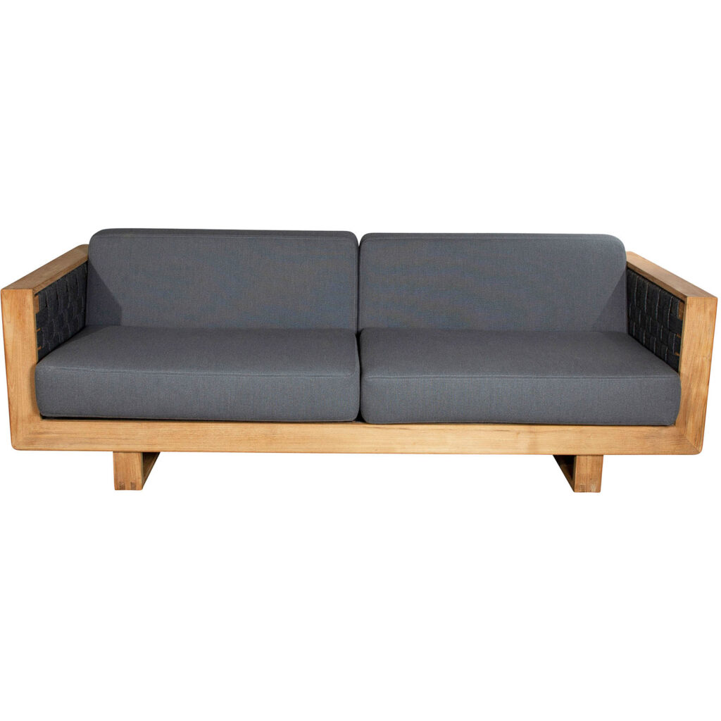 Angle 3-Seater Sofa W/Teak Frame - Image 4