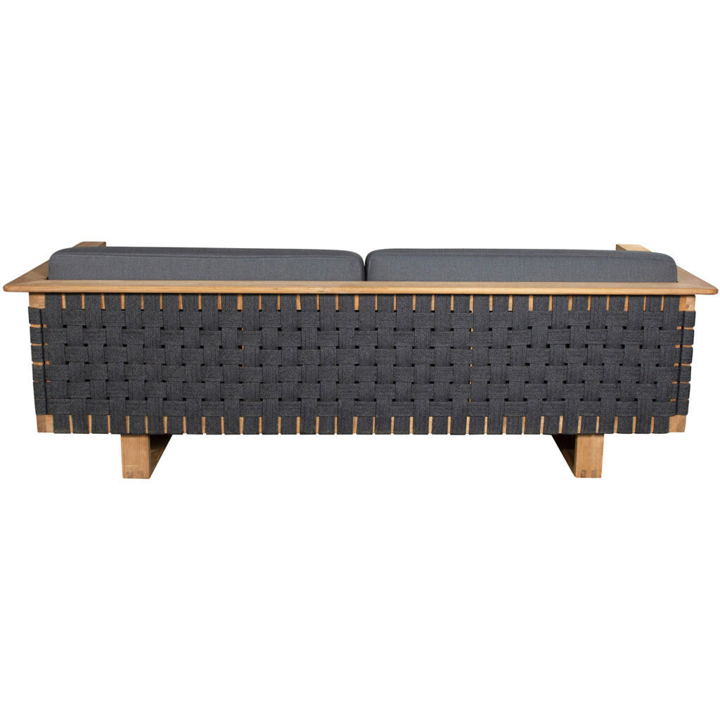 Angle 3-Seater Sofa W/Teak Frame - Image 5