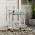 Zedd 2-tier Bar Cart in Chrome 556-218CH 556 218CH 1