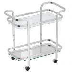 Zedd 2-tier Bar Cart in Chrome 556-218CH 556 218CH 2