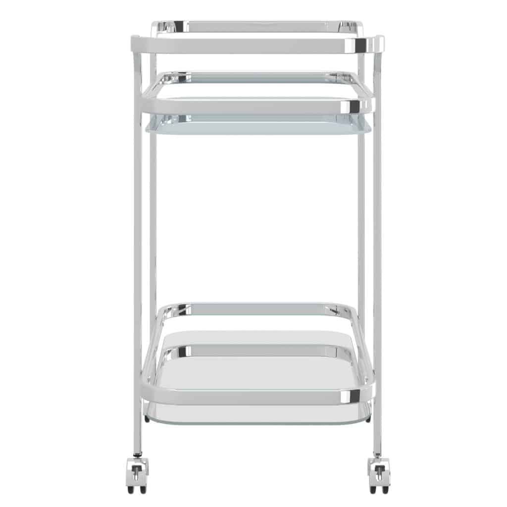 Zedd 2-tier Bar Cart in Chrome - Image 4