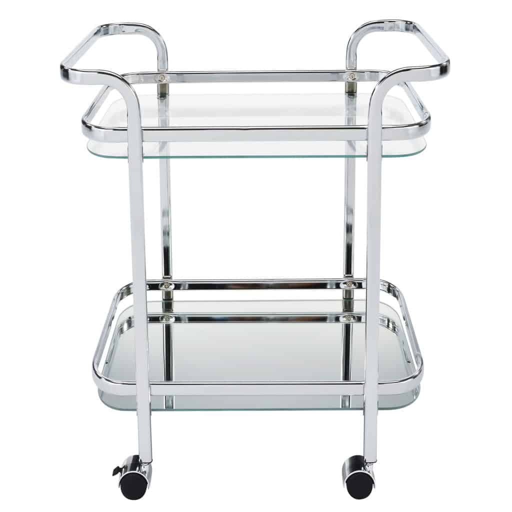 Zedd 2-tier Bar Cart in Chrome - Image 5