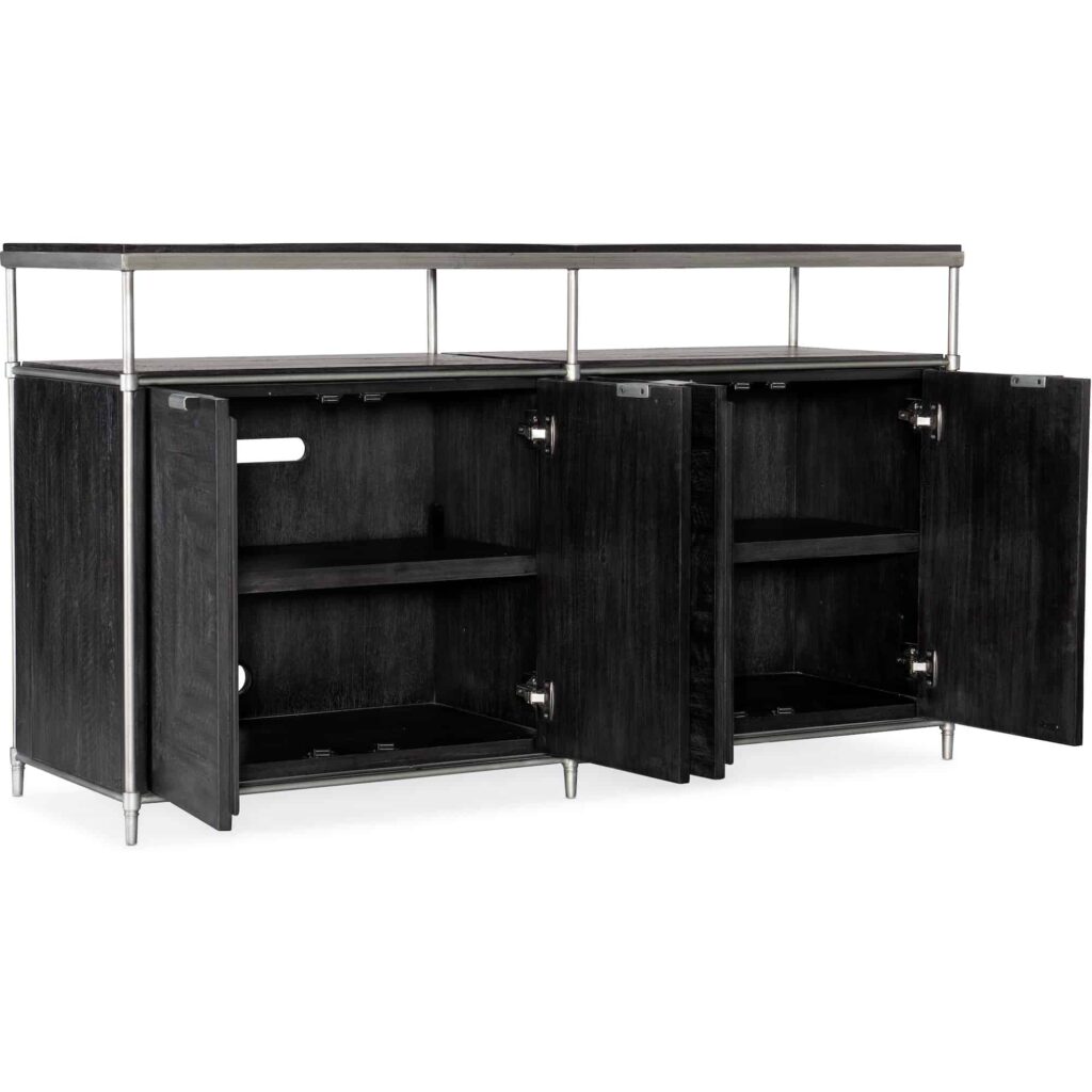 St. Armand Entertainment Console 5601-55460-BLK 5601 55460 blk open silo