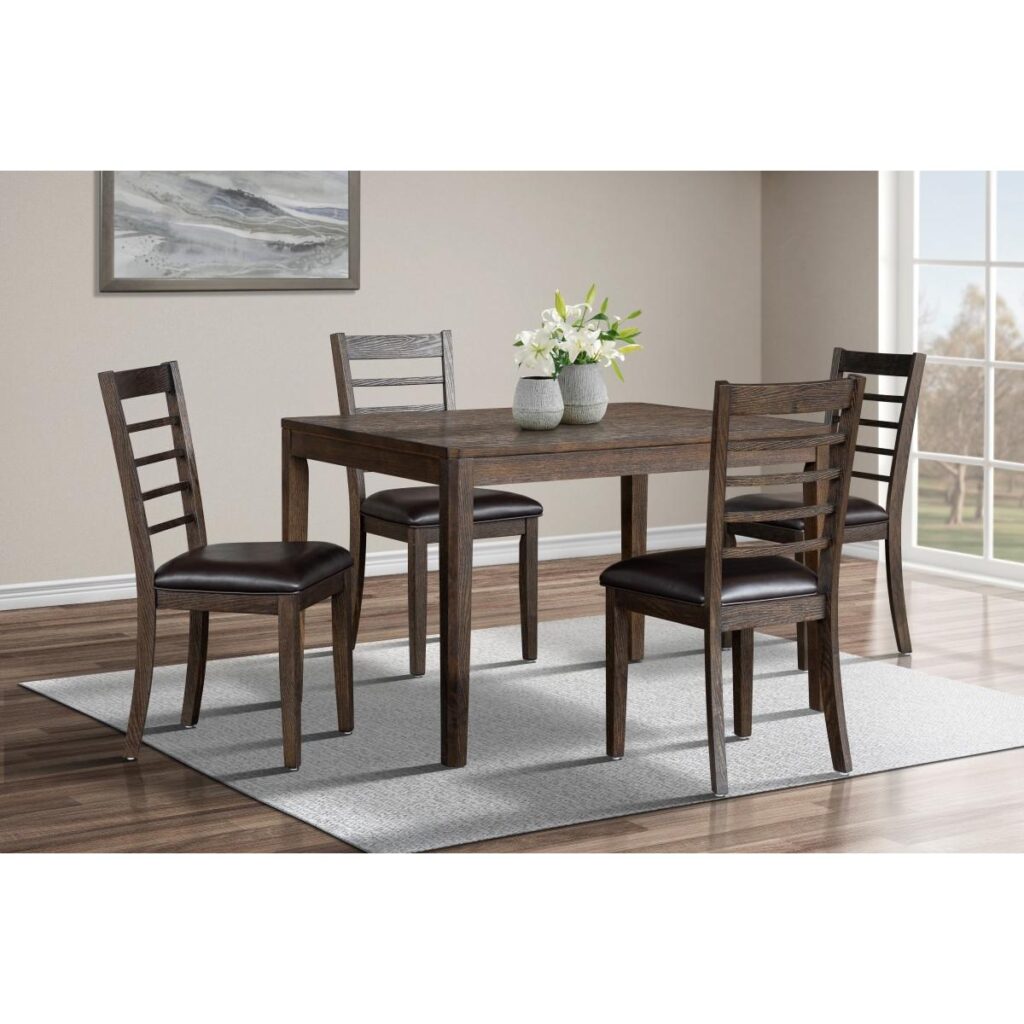 Elijah 5-Piece Dining Set - Espresso - Image 7