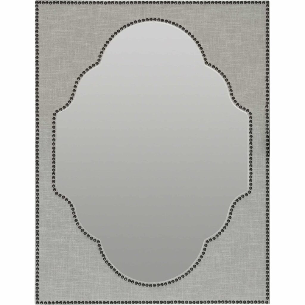 Boheme Nourmand Linen Wrapped Mirror 5750-90008-GRY 5750 90008 gry silo