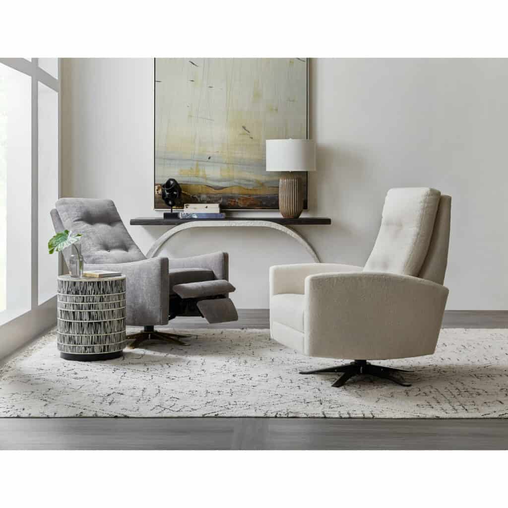 Basil Tufted Back Swivel Recliner - Image 7
