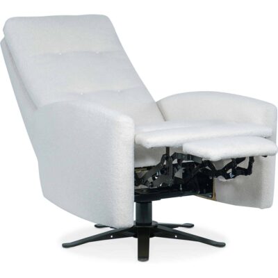 Basil Tufted Back Swivel Recliner 5764-TBK 5764 tbk full open silo