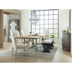 Ciao Bella 84in Trestle Table w/ 2-18in Leaves-Natural/Gray 5805-75200-85 5805 75200 85 300 310 85 90019 99 room