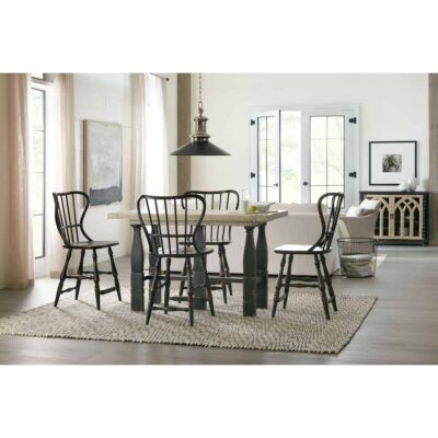 Ciao Bella Spindle Back Counter Stool-Black 5805-75351-99 5805 75206 80 351 99 room
