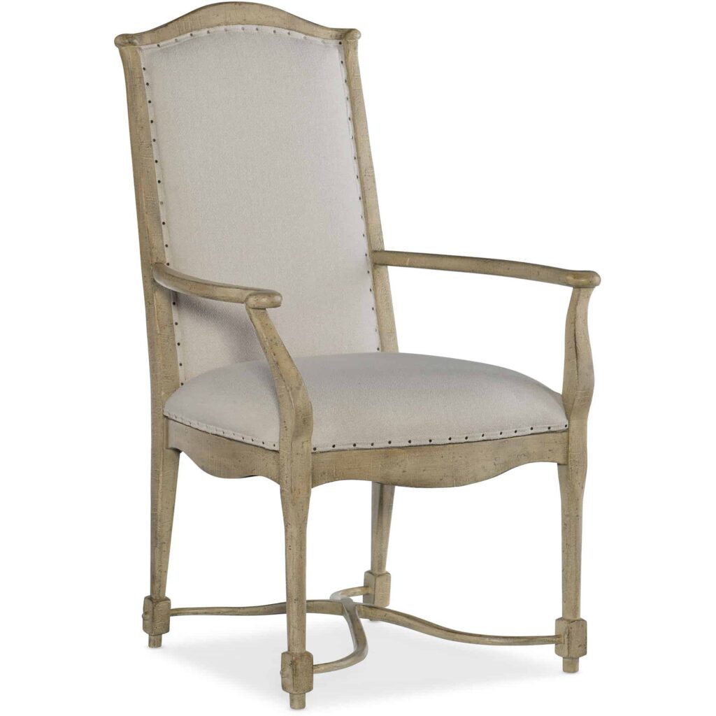 Ciao Bella Upholstered Back Arm Chair-Natural 5805-75300-85 5805 75300 85 silo