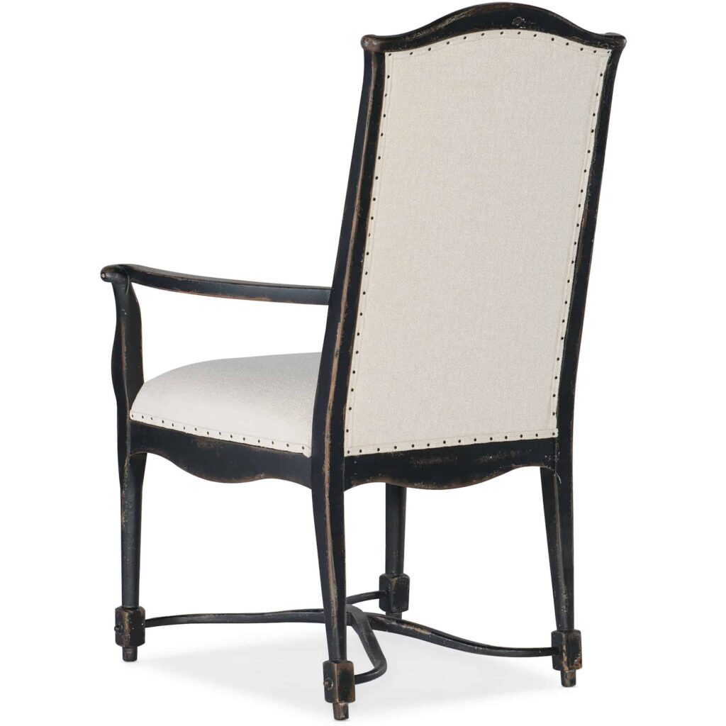 Ciao Bella Upholstered Back Arm Chair- Black 5805-75300-99 5805 75300 99 back silo