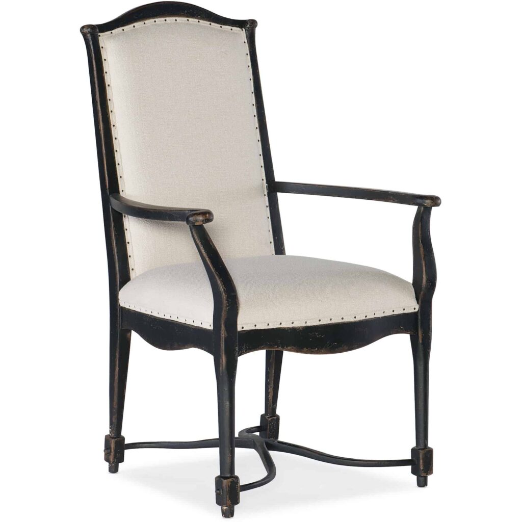 Ciao Bella Upholstered Back Arm Chair- Black 5805-75300-99 5805 75300 99 silo