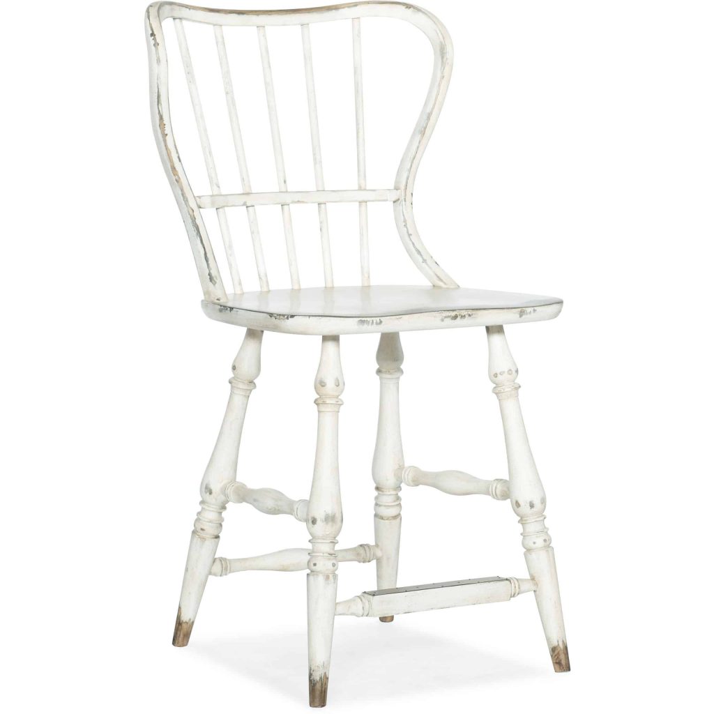 Ciao Bella Spindle Back Counter Stool-White 5805-75351-02 5805 75351 02 silo