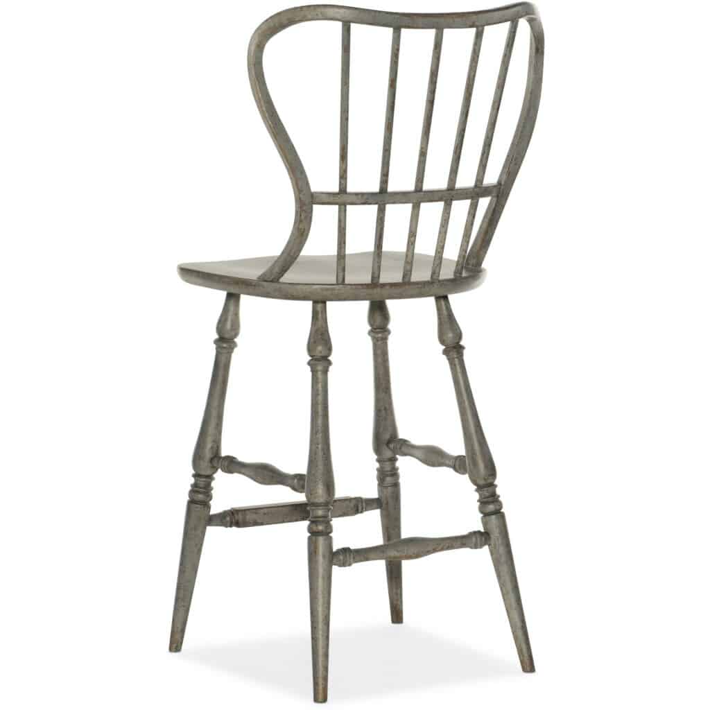 Ciao Bella Spindle Back Bar Stool-Speckled Gray - Image 2