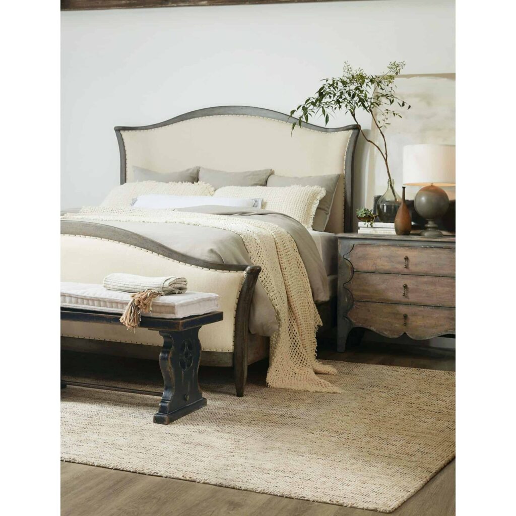 Ciao Bella Queen Upholstered Bed- Speckled Gray - Image 2