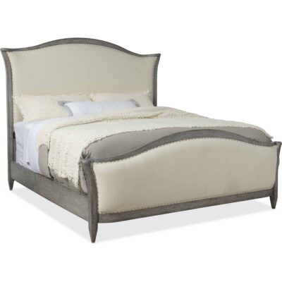 Ciao Bella King Upholstered Bed- Speckled Gray