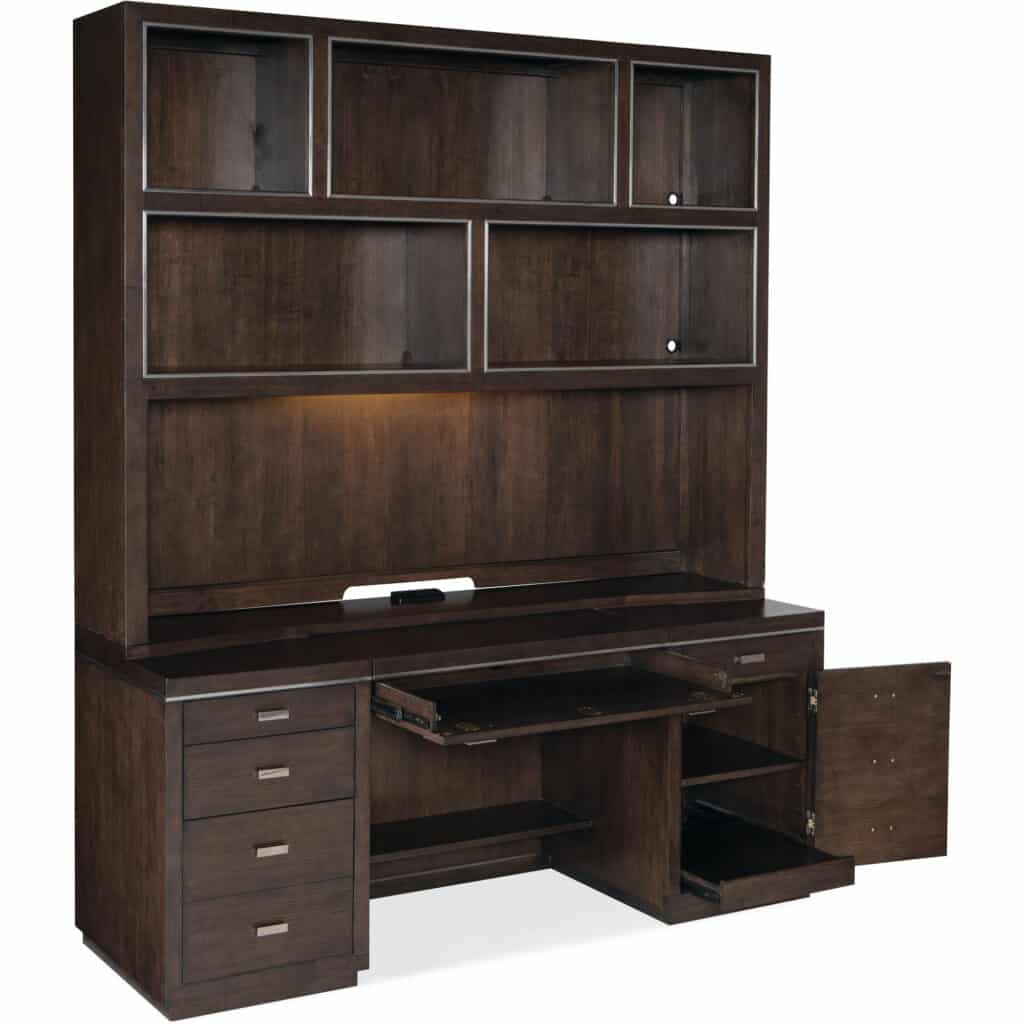 House Blend Computer Credenza 5892-10464-85 5892 10464 85 5892 10467 85 open silo