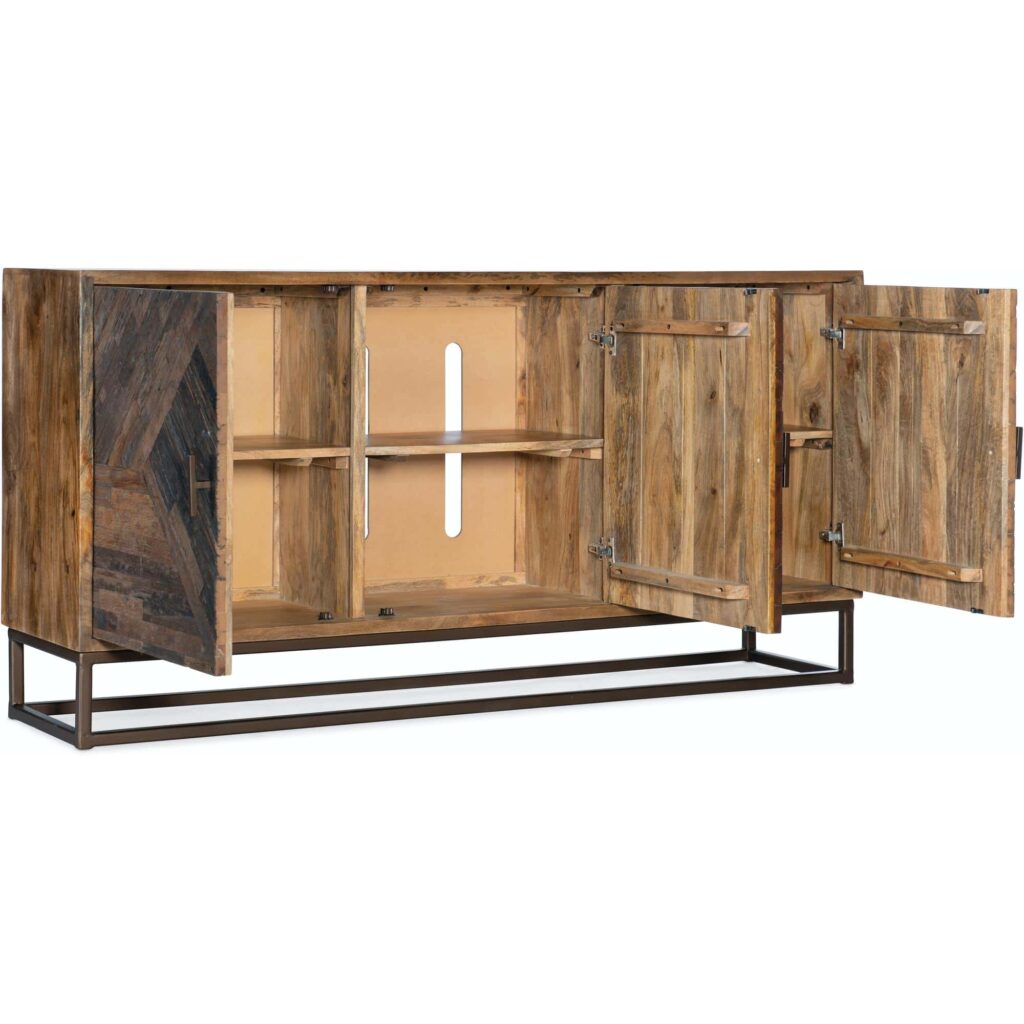 5905-55 Solid Wood TV Stand for TVs up to 70" - Image 2