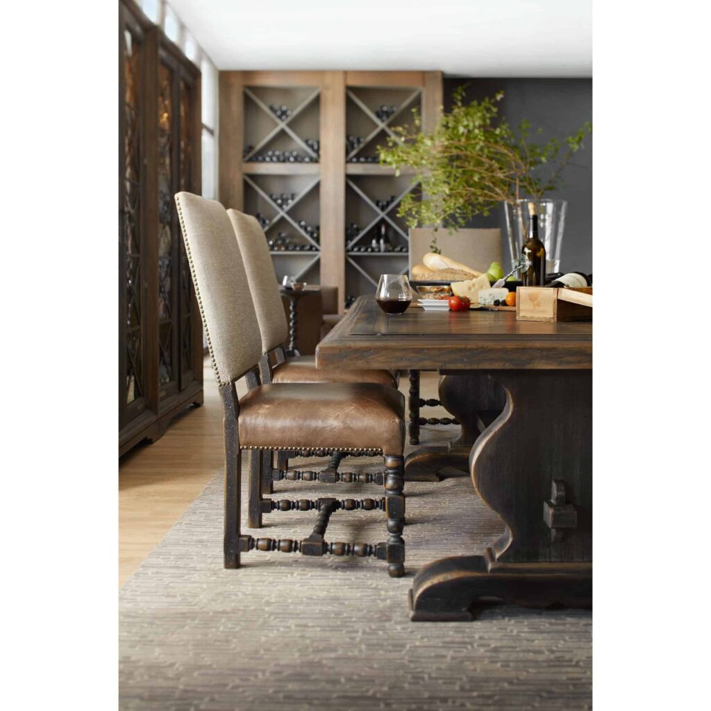 Hill Country Extendable Dining Table HKR12796 5960 75200 brn 410 blk room