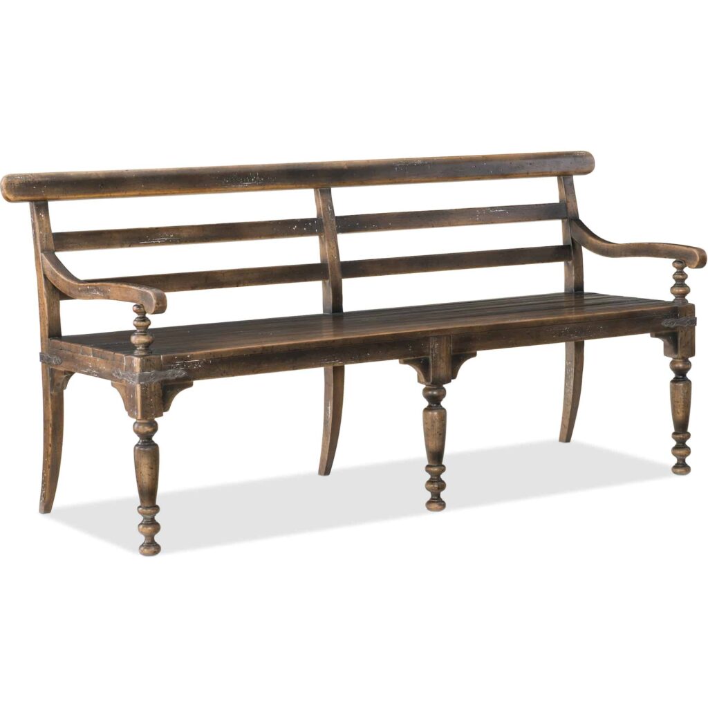 Hill Country Helotes Dining Bench 5960-75315-BRN 5960 75315 brn silo