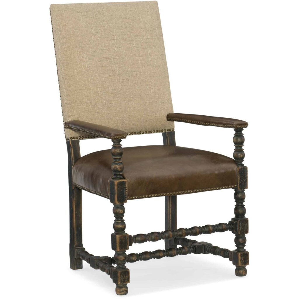 Hill Country Comfort Upholstered Arm Chair 5960-75400-BLK 5960 75400 blk front