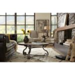 Luckenbach Metal and Stone End Table 5960-80113-MTL 5960 80109 113 mtl room