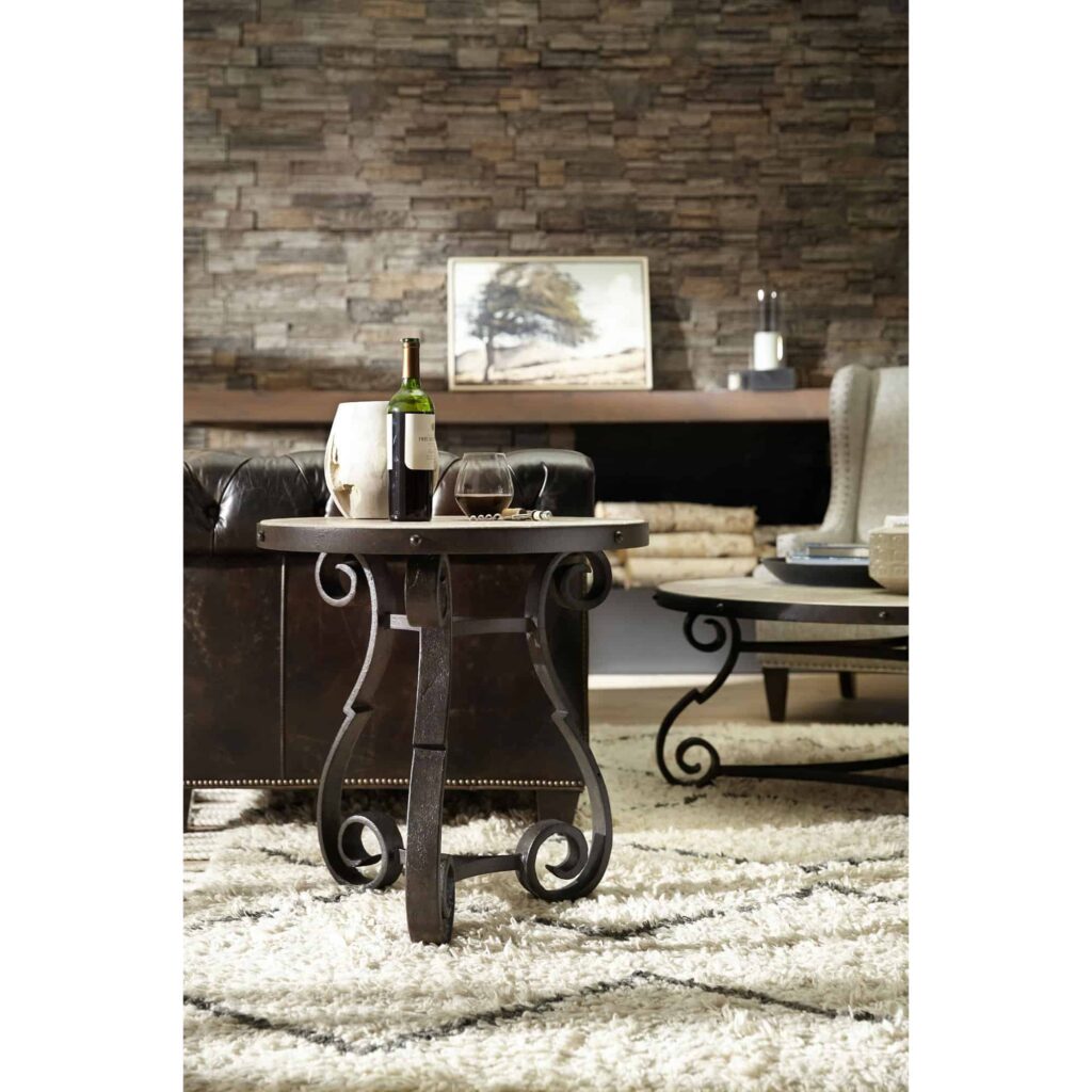 Hill Country Marble Top 3 Legs End Table HKR12820 5960 80113 mtl room