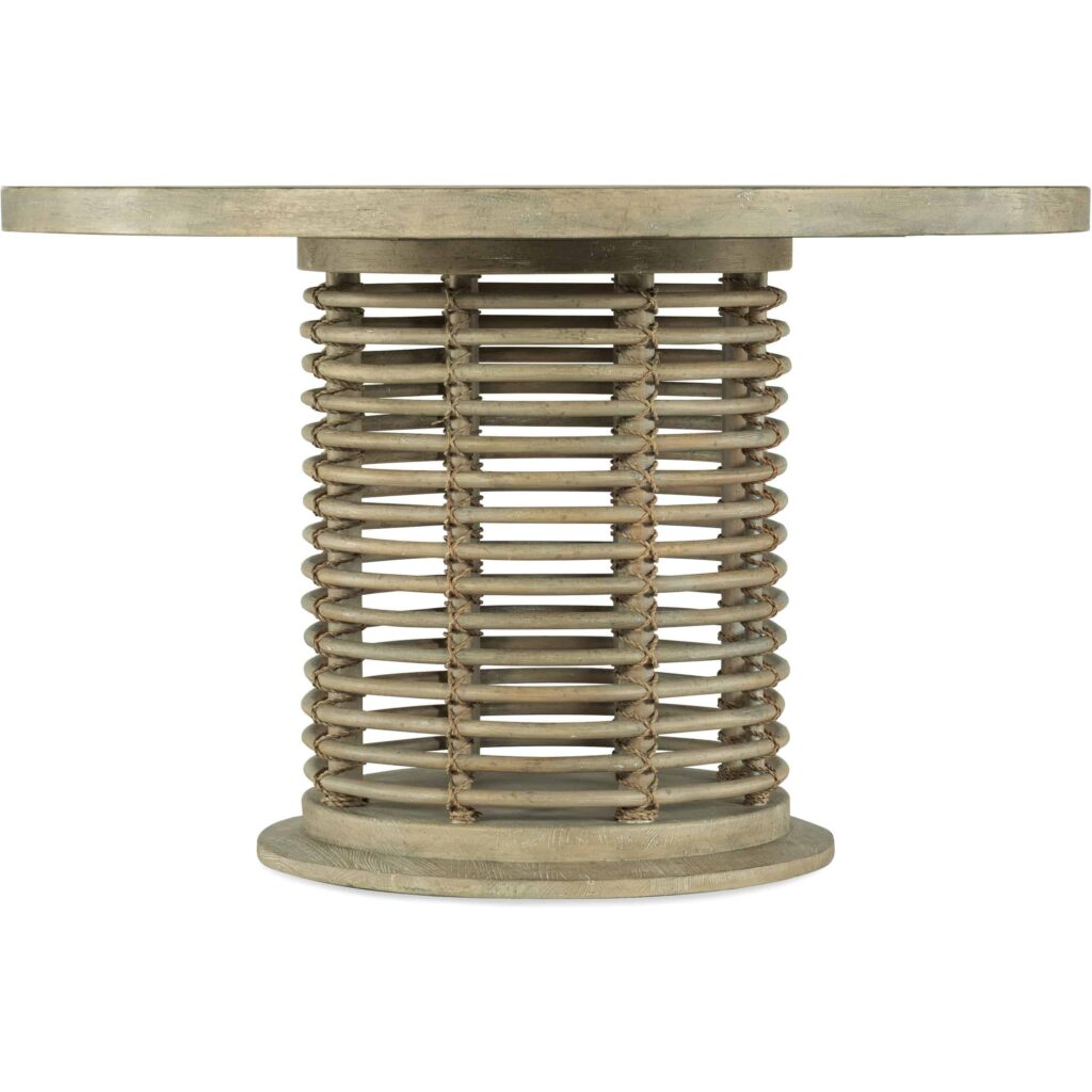 Surfrider 48in Rattan Round Dining Table 6015-75203-80 6015 75203 80 silo