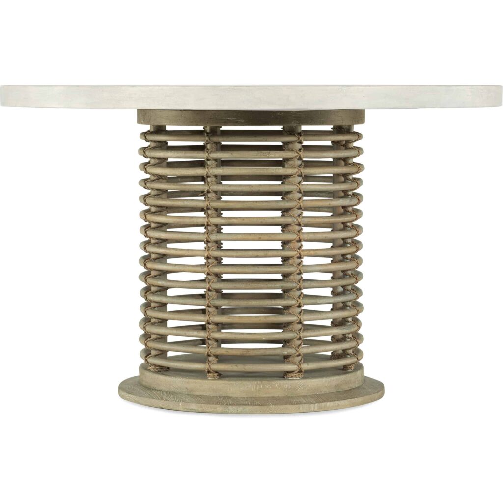 Surfrider 60in Rattan Round Dining Table 6015-75213-80 6015 75203b 80 silo