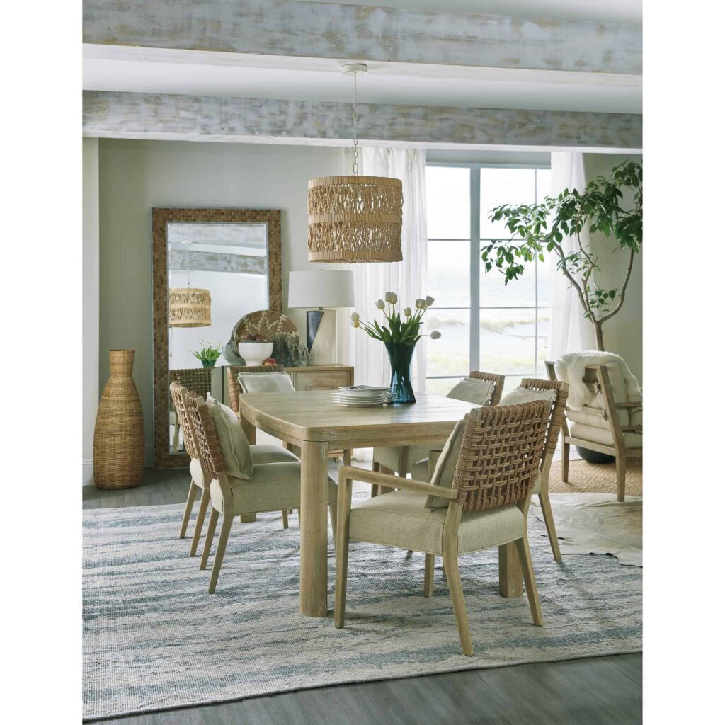 Surfrider Rectangle Dining Table w/1-18in leaf 6015-75207-80 6015 75207 301 311 50004 80 room