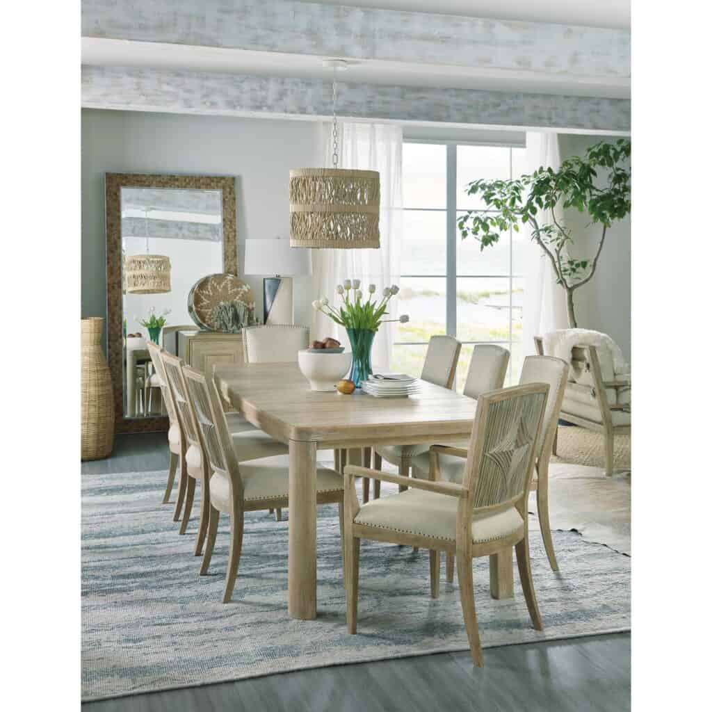 Surfrider Rectangle Dining Table w/1-18in leaf 6015-75207-80 6015 75207 401 411 50004 80 room