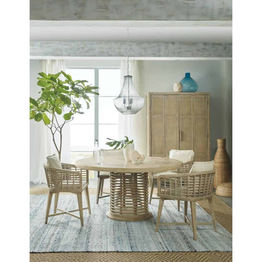Surfrider 60in Rattan Round Dining Table - Image 3