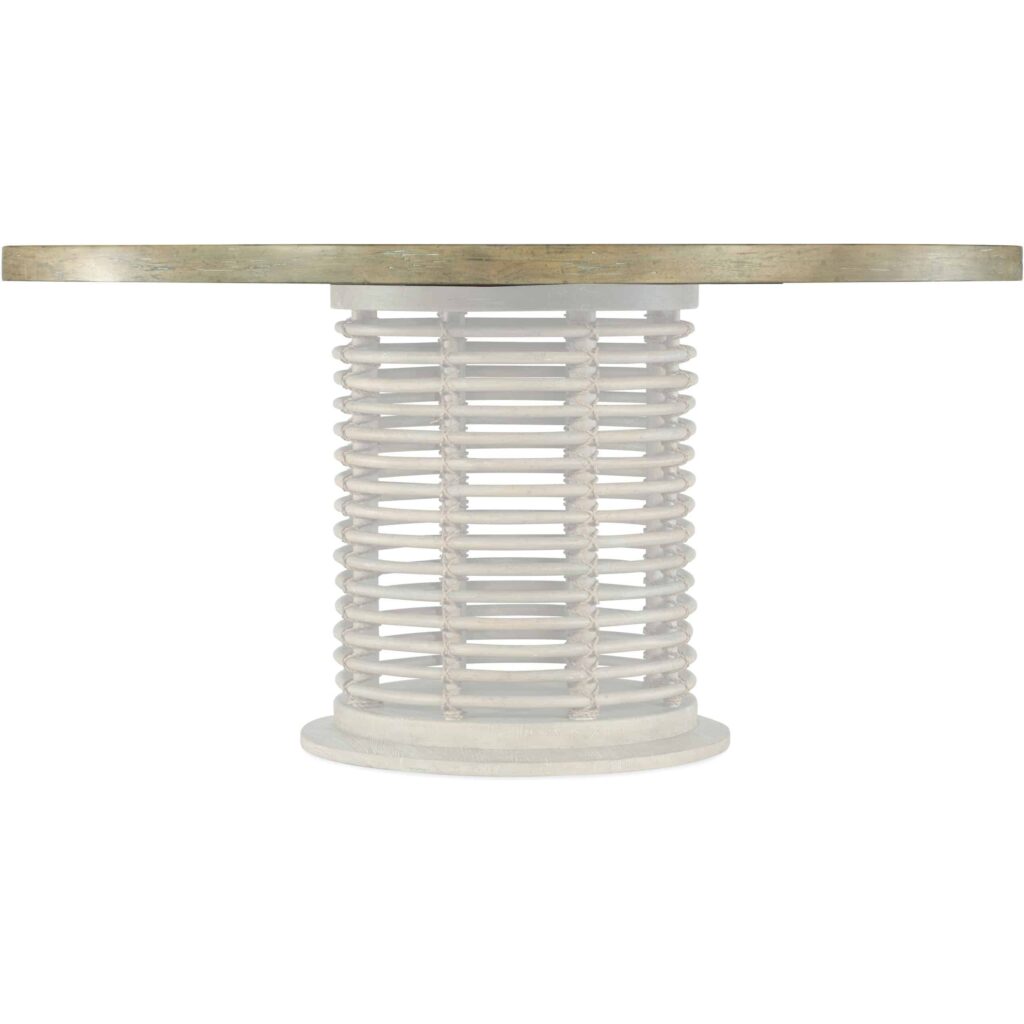 Surfrider 60in Rattan Round Dining Table 6015-75213-80 6015 75213t 80 silo