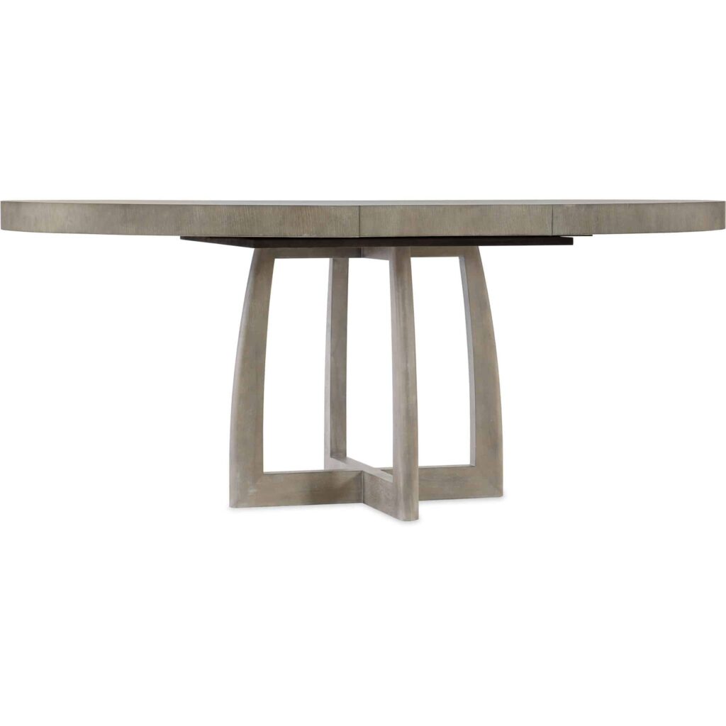 Affinity Extendable Round Solid Wood Dining Table HKR13624 6050 75203 gry silo2